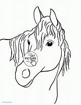 Head Horse Coloring Pages Printable Book Getdrawings Print sketch template