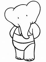 Babar Coloring Pages Cartoon Color Character Elefante Elephant Kids Printable Print Sheets Choose Board Krafty Kidz Center sketch template
