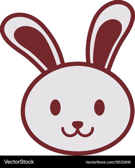 cute bunny face image royalty  vector image