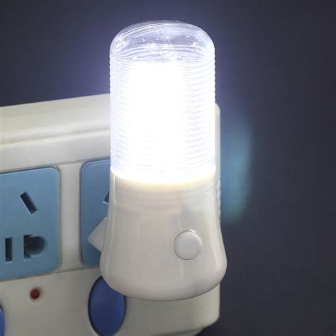 led night light wall plug  bright light white saving energy ac powered walmartcom