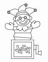 Jack Box Printable Coloring Clown Template Makinglearningfun Credit Larger sketch template