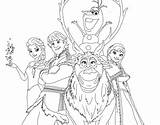 Frozen Coloring Characters Pages Sheets Disney Princess sketch template