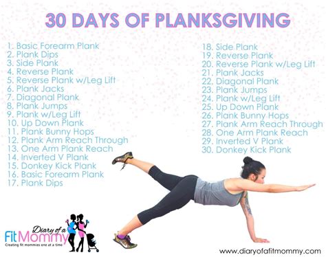 30 day planksgiving challenge diary of a fit mommy bloglovin