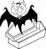 Coloring Vampire Pages Dracula Coffin Count sketch template