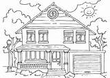 Mewarnai Rumah sketch template