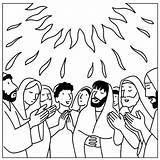 Pentecost Coloring Pages Print Acts Getcolorings Pour Children sketch template
