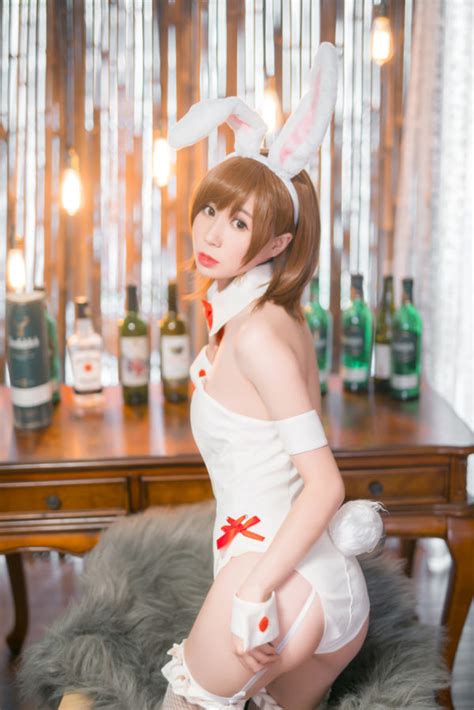 misaka mikoto bunny girl cosplay flat as a board sankaku complex