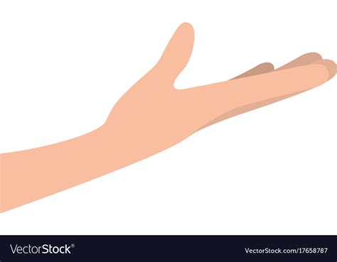 arm extended hand gesture  colorful silhouette vector image