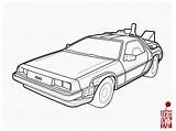 Delorean Coloring Pages Future Back Deviantart Ver Backtothefuture Car Para Bttf Colorear Dibujos Drawing Al Colouring Futuro Easy Template Cars sketch template