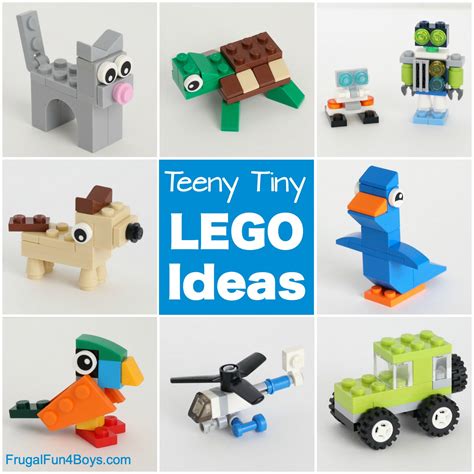 teeny tiny mini lego projects  build frugal fun  boys  girls
