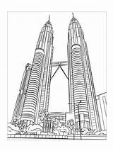 Wolkenkratzer Ausmalbilder Skyscraper Malvorlagen sketch template