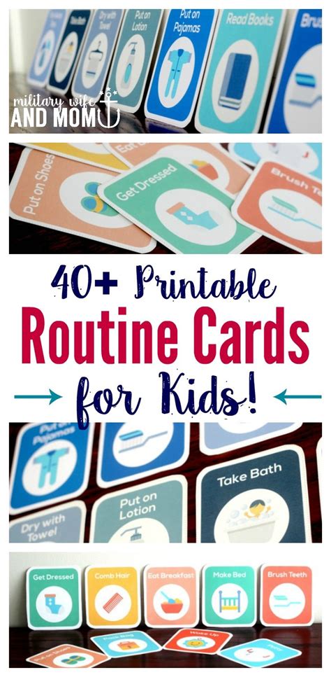printable routine cards  printable