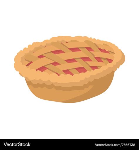 pie cartoon icon royalty  vector image vectorstock