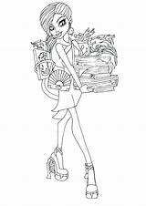 Long Pages Coloring Getcolorings Monster High sketch template