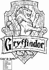 Coloring Gryffindor Hogwarts Crest Color Getcolorings Pages Potter Harry sketch template