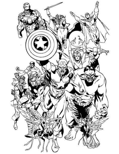 avengers coloring pages marvel superheroes printable
