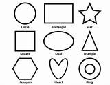 Shapes Coloring Pages Basic Toddler Preschool Print Preschoolers Printable Rectangle Shape Simple Colouring Sheets Kids Color Toddlers Online Sheet Printables sketch template