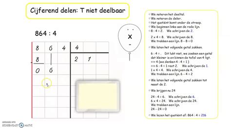 cijferen delen tot    niet deelbaar youtube