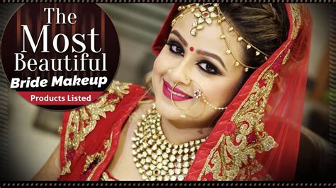 most beautiful bridal makeup tutorial video step by step indian bridal makeup krushhh by