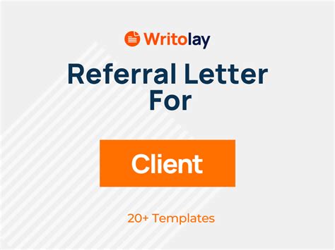 client referral letter sample  templates writolay