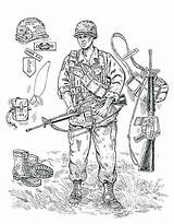 Coloring Army Pages Military Getdrawings Adults sketch template
