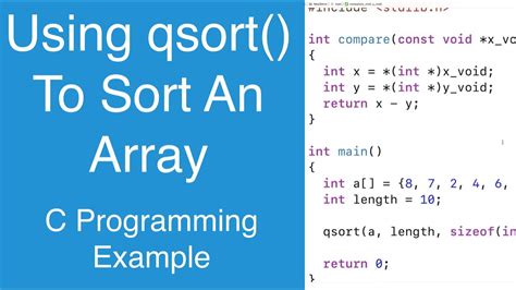 qsort  sort  array  programming  youtube