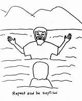 Baptist Repent sketch template