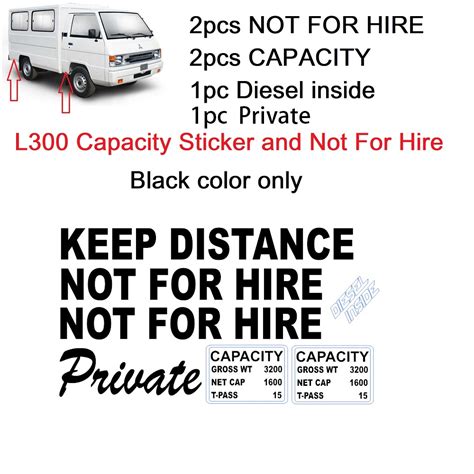capacity car sticker set   capacity   hire private