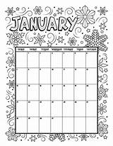 Coloring Calendars Monthly Calender Januar Malvorlagen Kalender Woojr Doodles Actividades sketch template