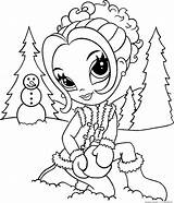 Coloring Pages Frank Lisa Girl Glamour Snowman Adults Color Colouring Print Printable Girls Kids Adult Winter Sculpts Christmas Sheets Printables sketch template