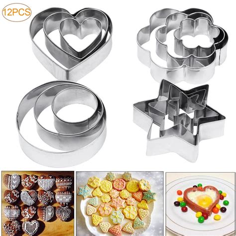 gustavedesign  piece cookie cutters mold stainless steel biscuit