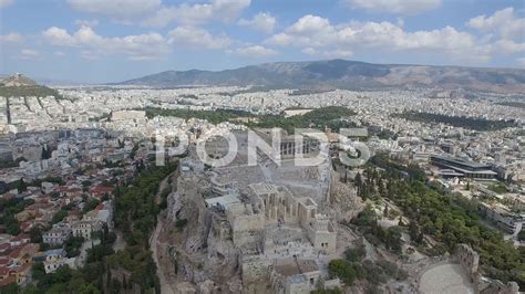athens greece drone rise  city stock footagedronegreeceathens