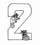 Numbers Cats Coloring Pages sketch template
