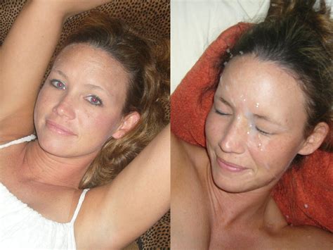 wife facial cumshot before after
