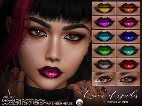 second life marketplace sintiklia lipstick eyeliner queen of