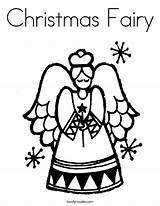 Coloring Christmas Fairy Angel Built California Usa Twistynoodle Noodle sketch template