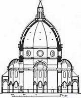 Brunelleschi Filippo Florence Duomo Renaissance Dome Section Architecture Cathedral Il Building Maria Fiore Santa Del Drawings Church Inspired 1377 Between sketch template