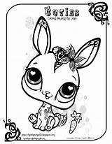 Littlest Pet Shop Coloring Pages Cuties Ar Drawings Style Bunny sketch template