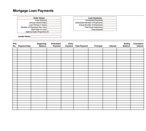 explore    personal loan payment schedule template excel