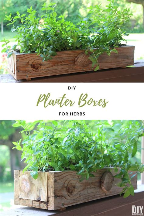 Diy Planter Boxes For Herbs How To Make A Planter Box Garden
