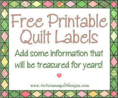printable quilt labels  downloads   sorts pinterest