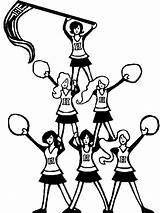 Cheerleader Cheer Cheerleading Tocolor sketch template