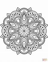 Mandala Mandalas Colorare Malvorlagen Bloem Ausmalbilder Tegninger Supercoloring Blumenmandala Geeksvgs Adult Blomster Nero Blumen Darstellungen Ausmalbild Malvorlage Gibt Sheets Coloringhome sketch template