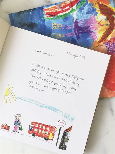 handwritten dedication   bespoke childrens art books