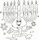 Hanukkah Menorah Coloring Pages Dancing Printable Color Happy Scribblefun Gif Bunny sketch template