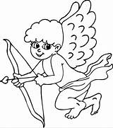 Cupid Coloring Arrow Advertisement Coloringpagebook sketch template