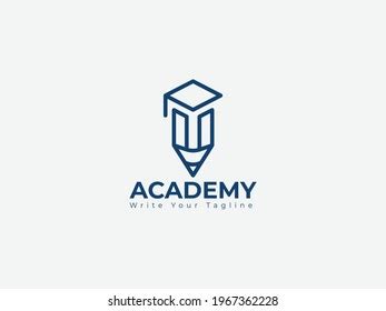 minimal education logo design template concept vetor stock livre de