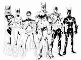 Coloring Pages Batman Family Bat Batgirl Batwoman Robin Damian Wayne Color Choose Board sketch template