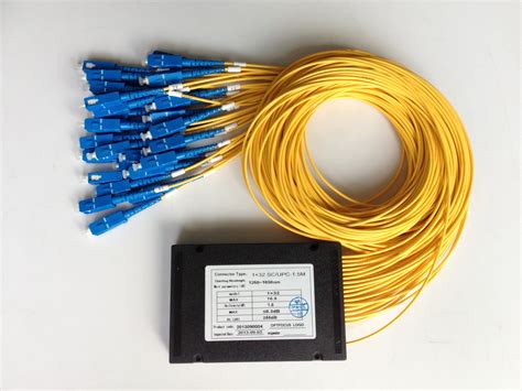 custom sc apc fiber optic splitter  db insertion loss  mm cable