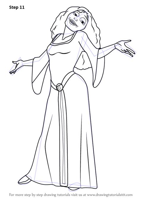 step  step   draw mother gothel  tangled